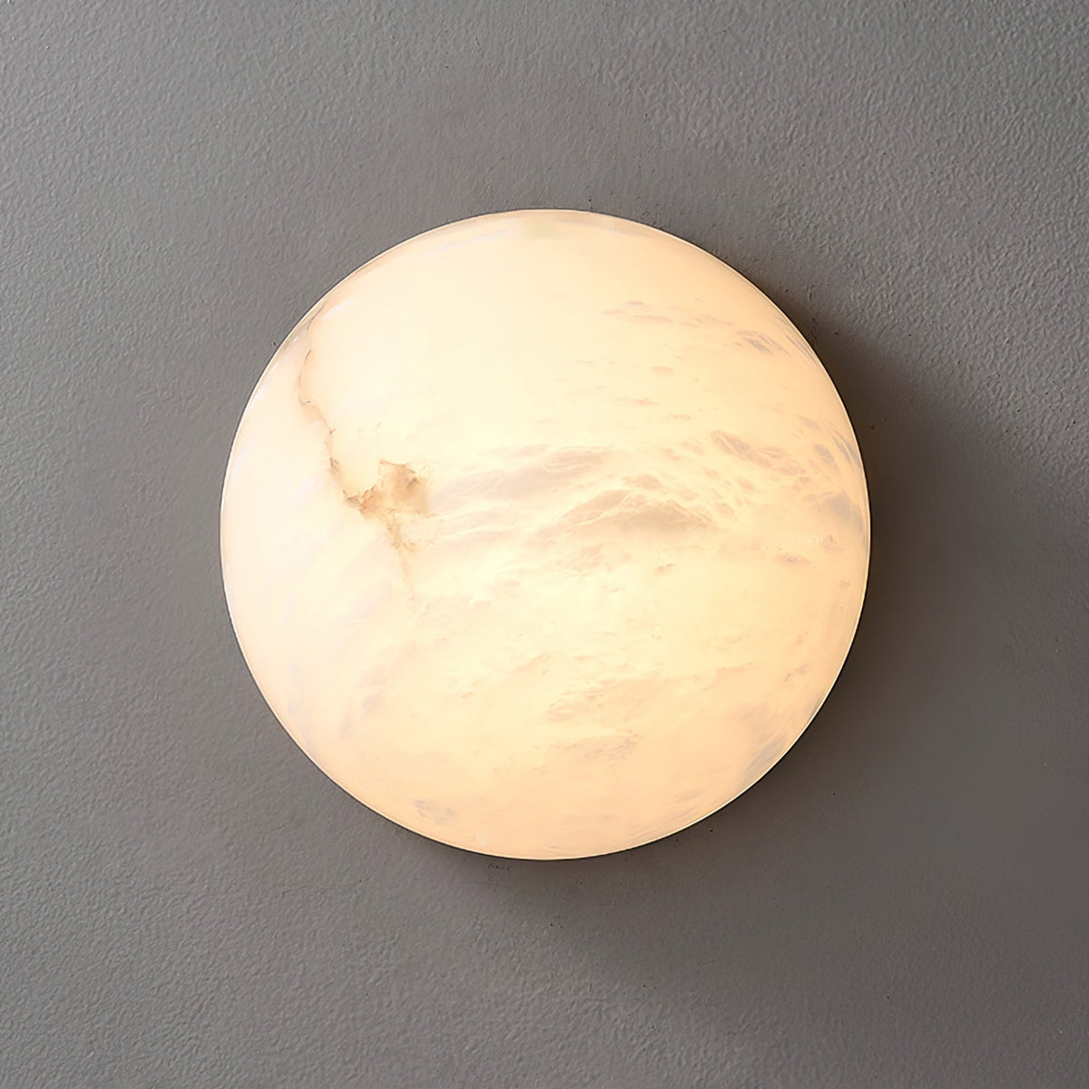 Elvar Halbkreisförmige Minimalistische Alabaster-Deckenleuchte