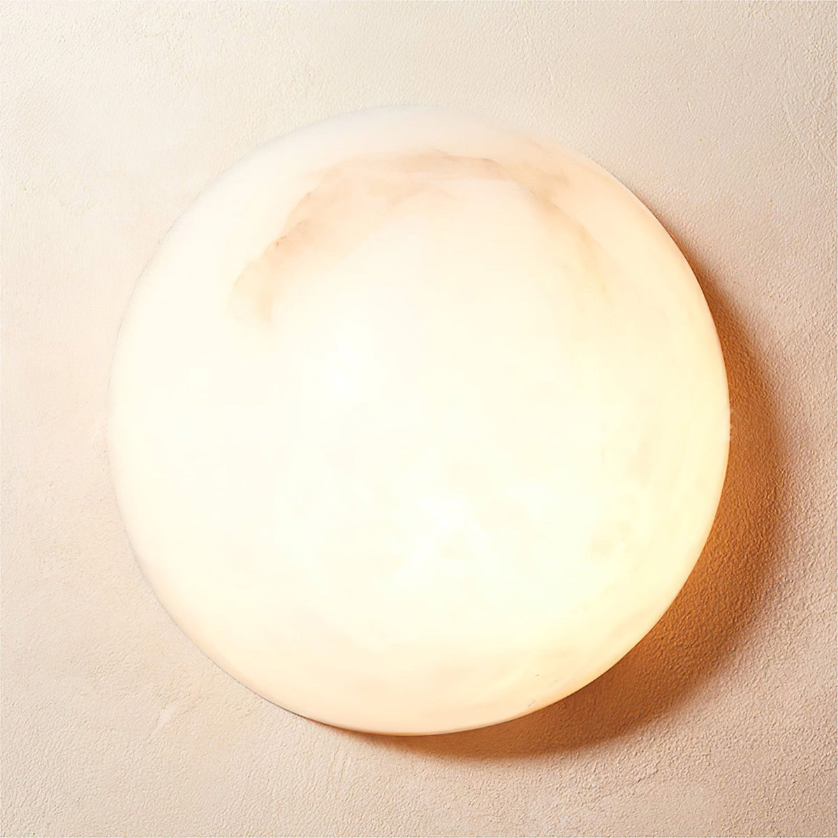 Elvar Halbkreisförmige Minimalistische Alabaster-Deckenleuchte