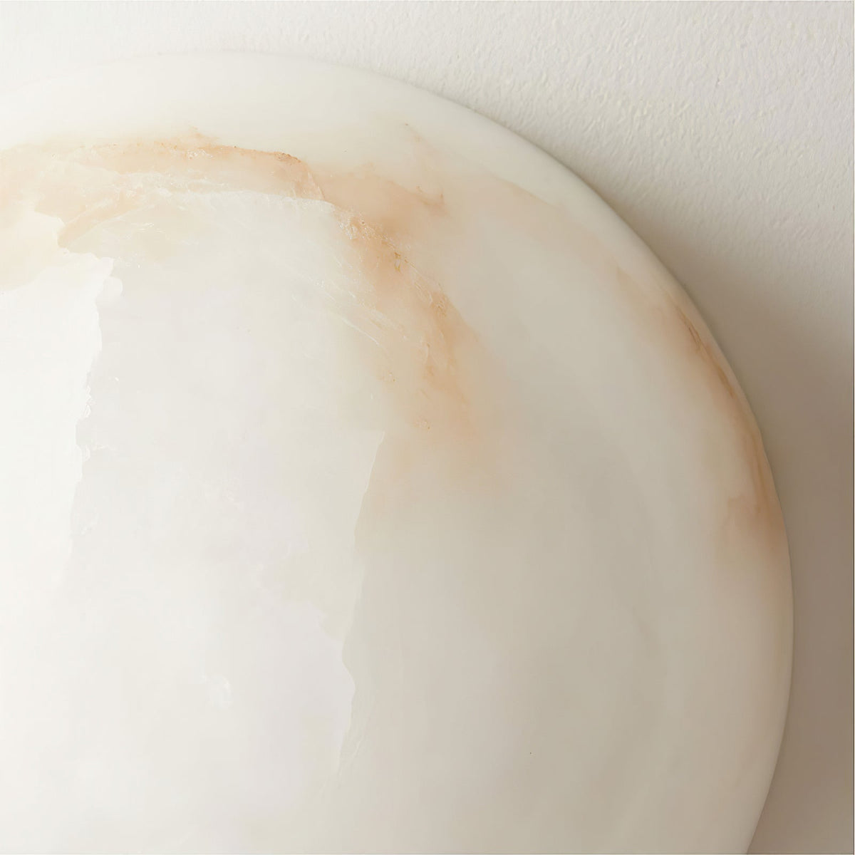 Elvar Halbkreisförmige Minimalistische Alabaster-Deckenleuchte