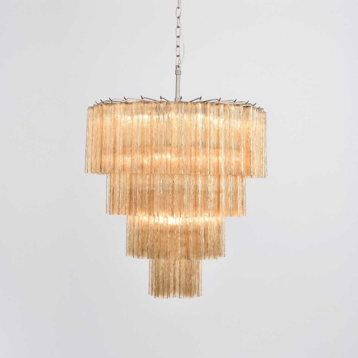 Velanora Kronleuchter Cascade mehrlagiges Glas elegant vintage