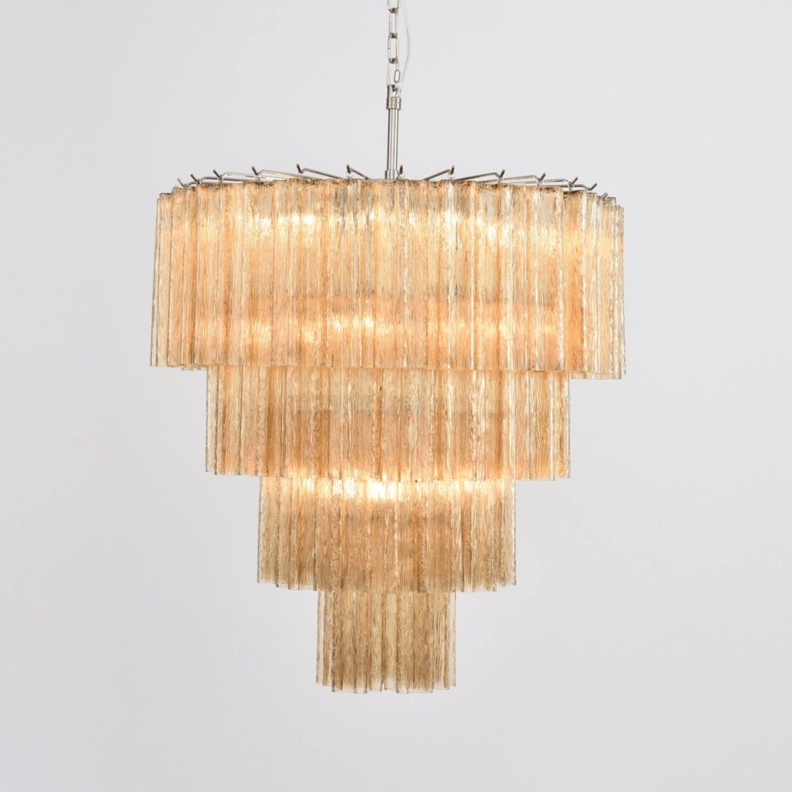 Velanora Kronleuchter Cascade mehrlagiges Glas elegant vintage