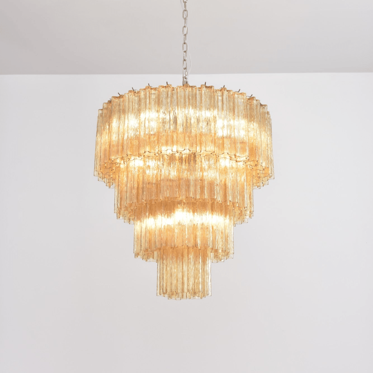 Velanora Kronleuchter Cascade mehrlagiges Glas elegant vintage