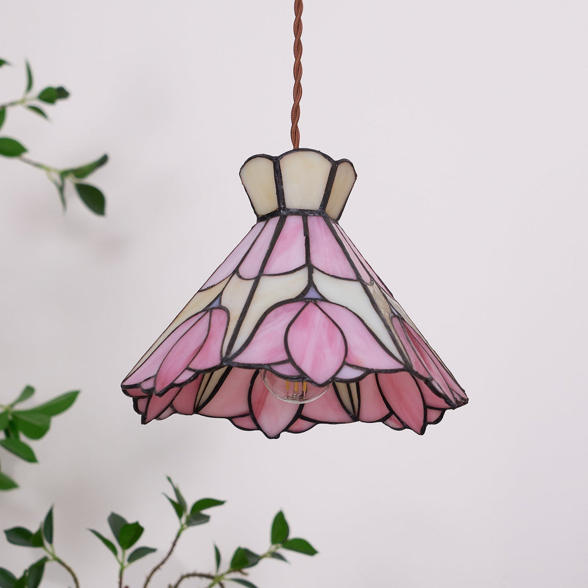 Rose Pendelleuchte Glas