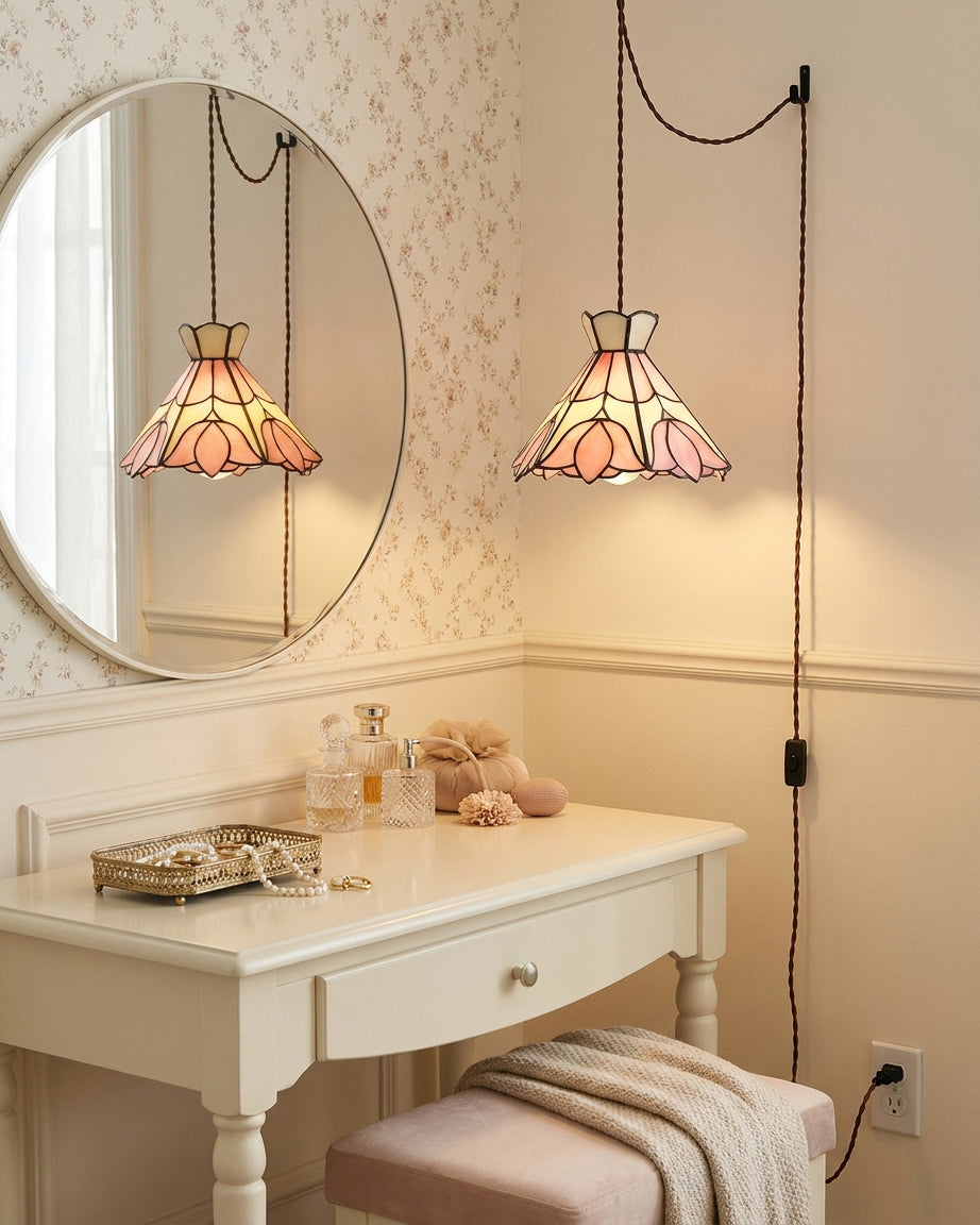 Cireielle Tiffany Pendelleuchte mit Stecker