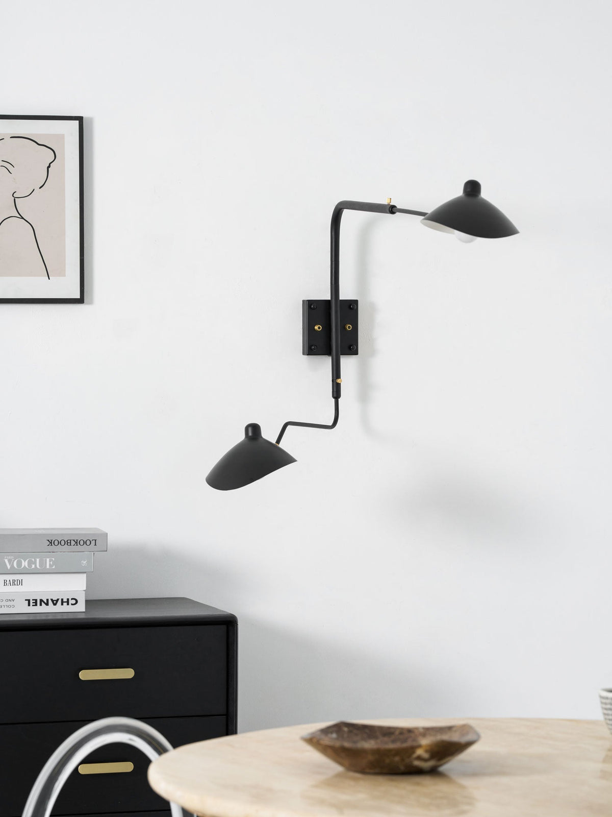 Avenarora Wandleuchte Einarm zarte Linien und elegant für Schlafzimmer Wohnzimmer | Cielum