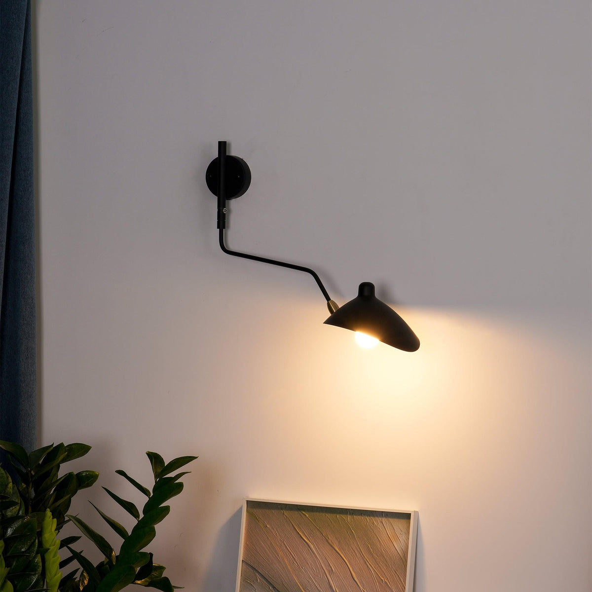 Avenarora Wandleuchte Einarm zarte Linien und elegant für Schlafzimmer Wohnzimmer | Cielum
