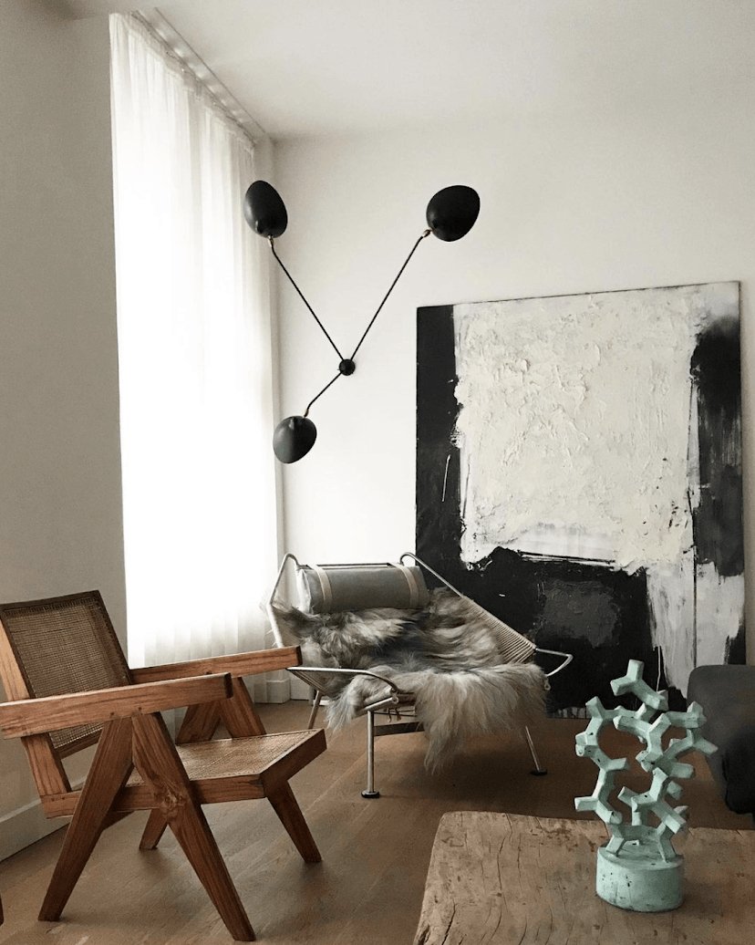 Elaoraine Deckenleuchte dreiarmig Schwarz skulptural