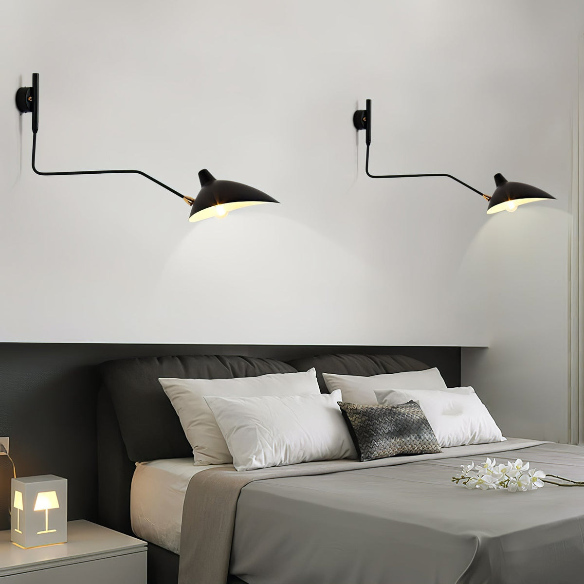 Avenarora Wandleuchte Einarm zarte Linien und elegant für Schlafzimmer Wohnzimmer | Cielum