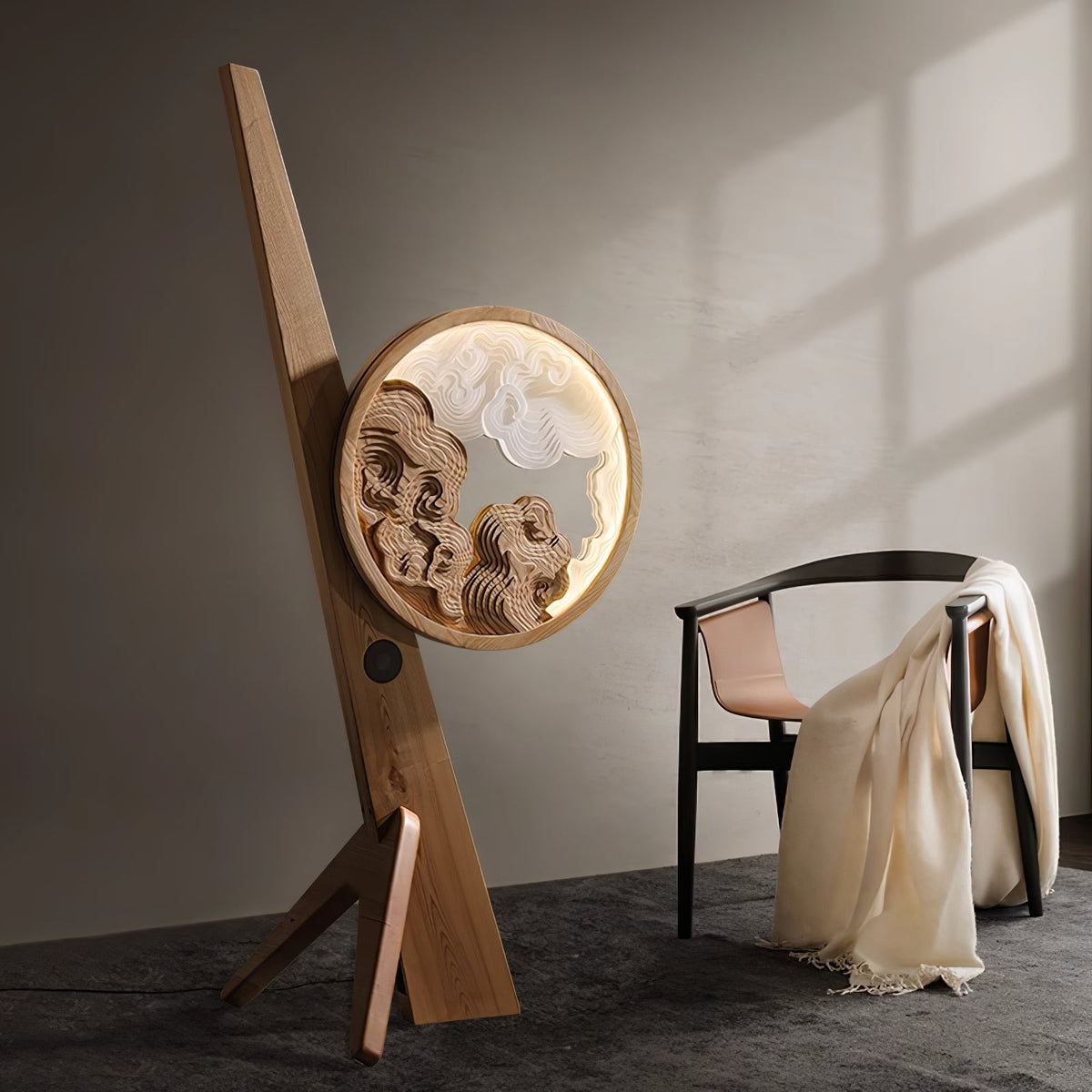 Cunoreth Rustic Holz Tischleuchte