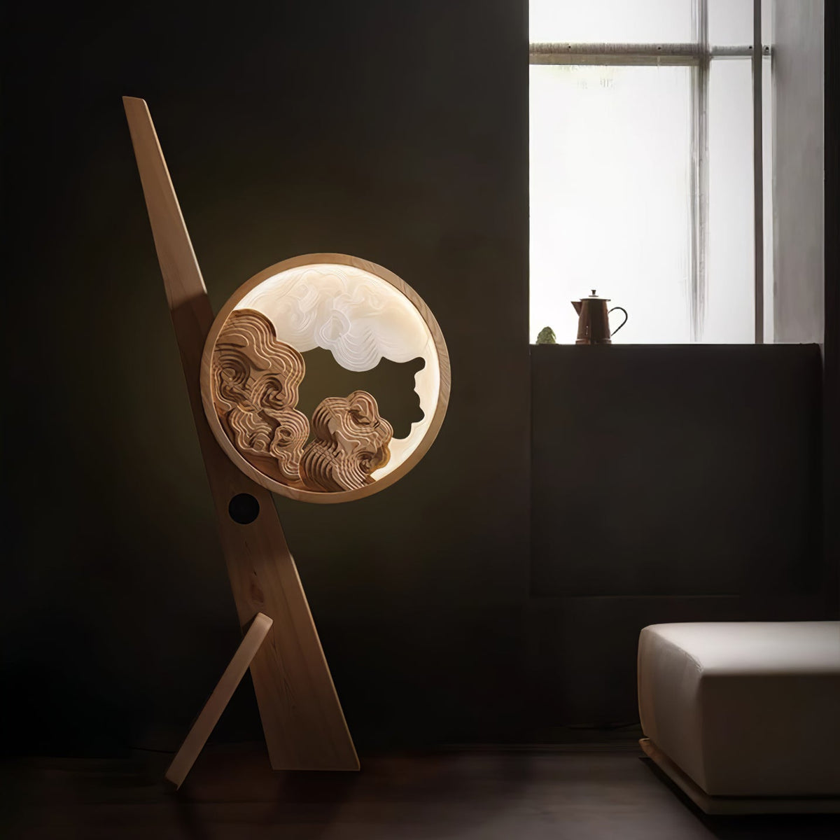 Cunoreth Rustic Holz Tischleuchte