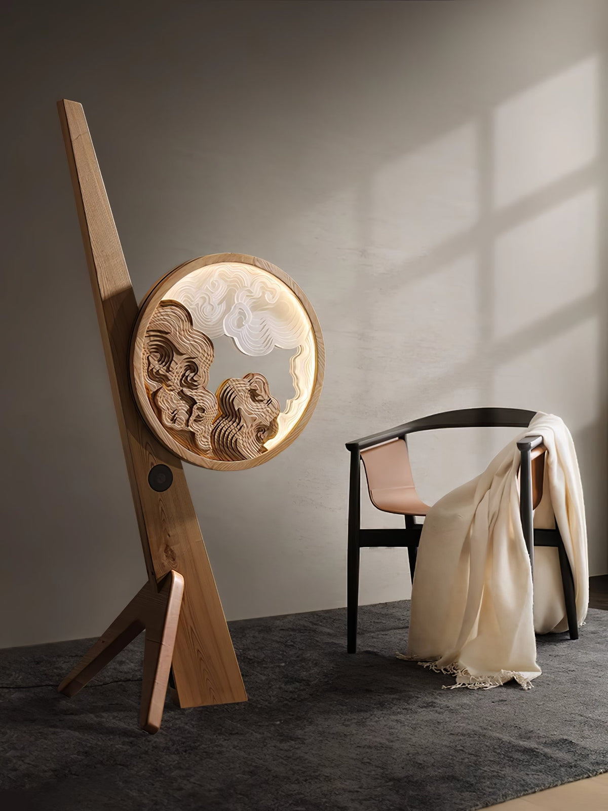 Cunoreth Rustic Holz Tischleuchte