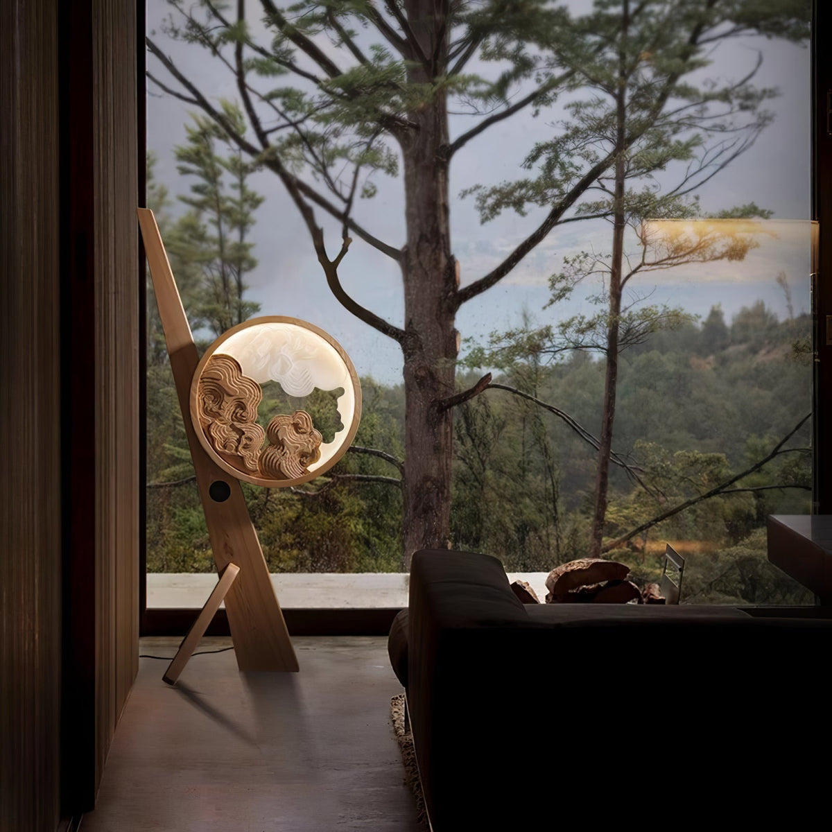 Cunoreth Rustic Holz Tischleuchte
