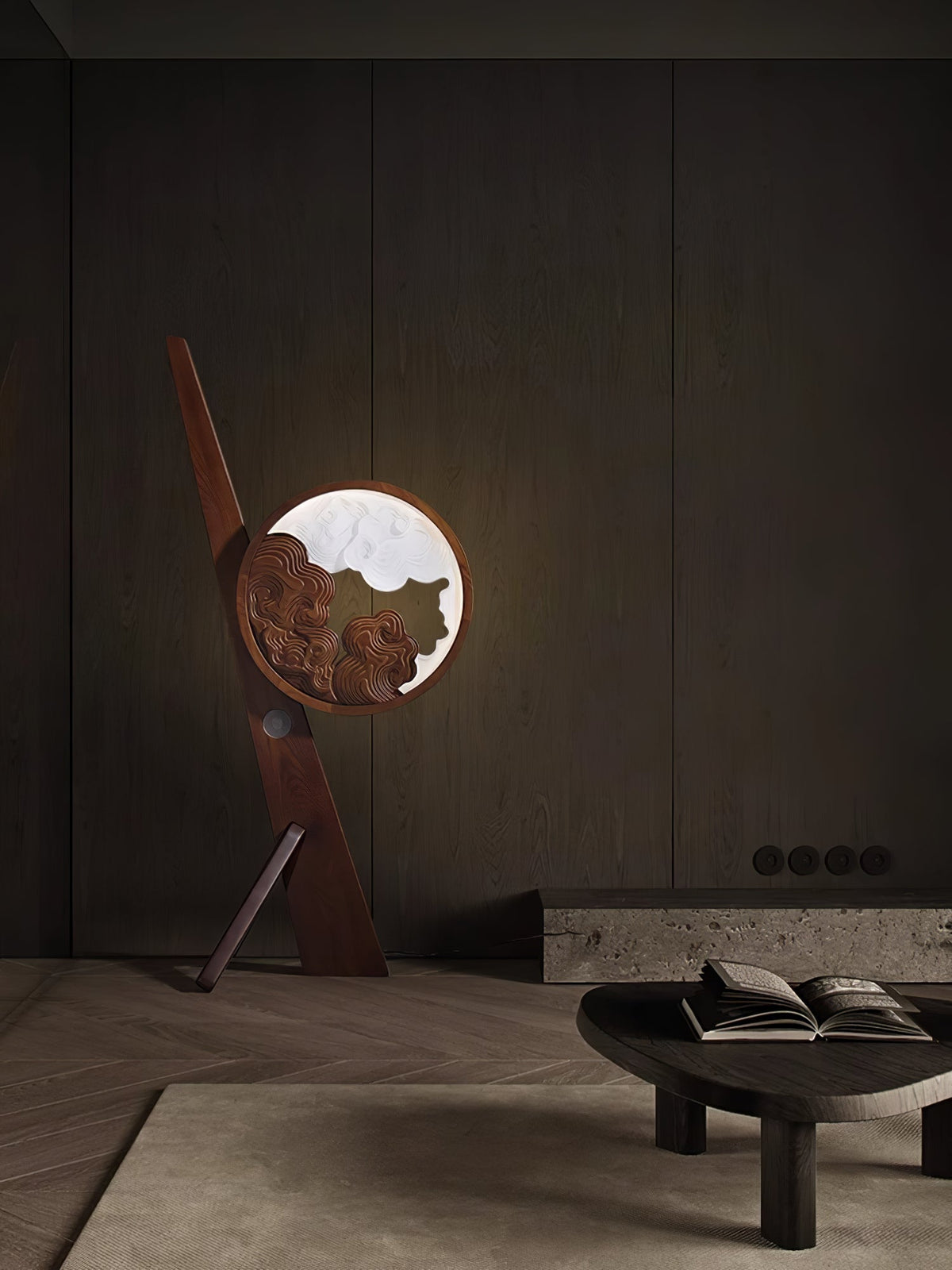 Cunoreth Rustic Holz Tischleuchte