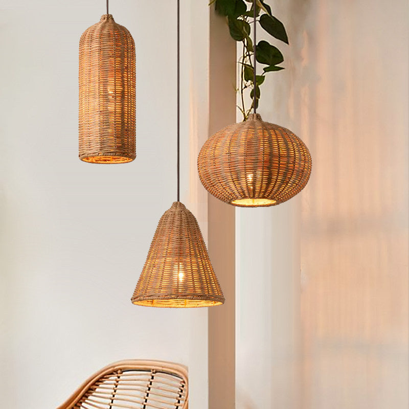 Marleigh Pendelleuchte aus geflochtenem Rattan