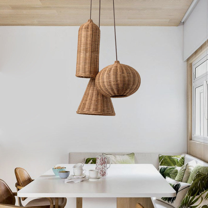 Marleigh Pendelleuchte aus geflochtenem Rattan