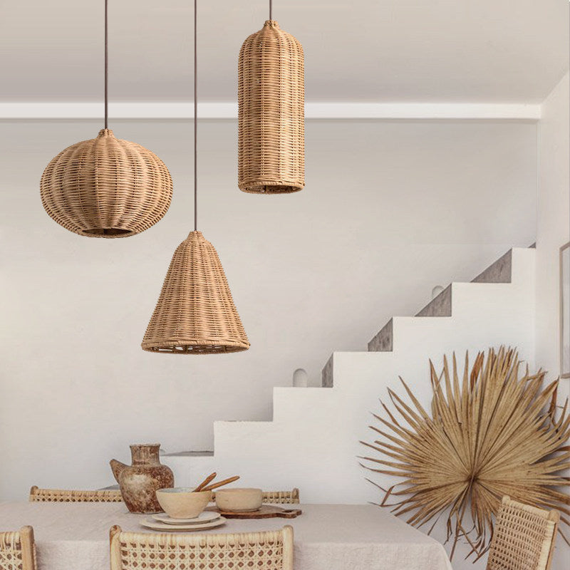 Marleigh Pendelleuchte aus geflochtenem Rattan