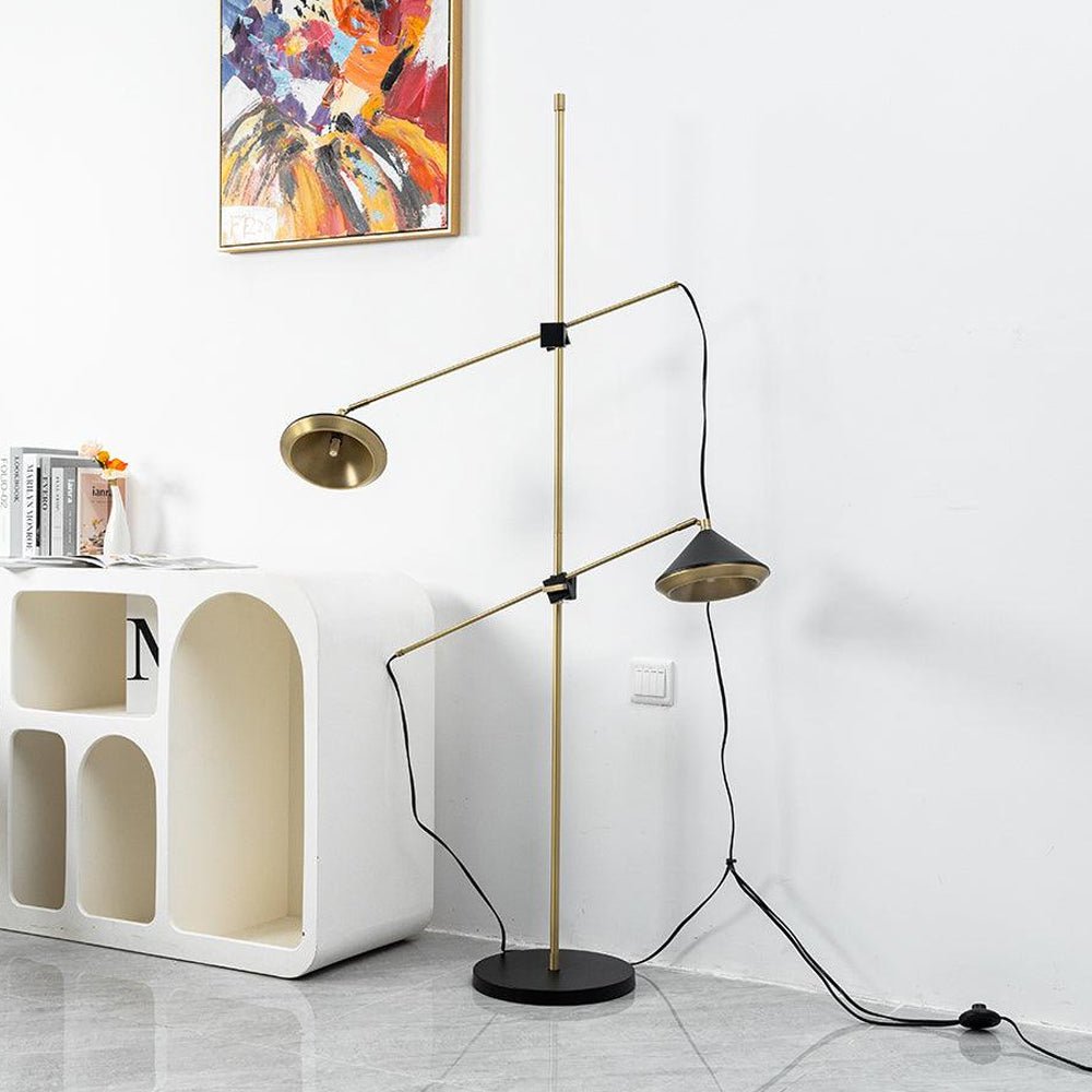 Mylirir Art Deco Messing-Stehleuchte