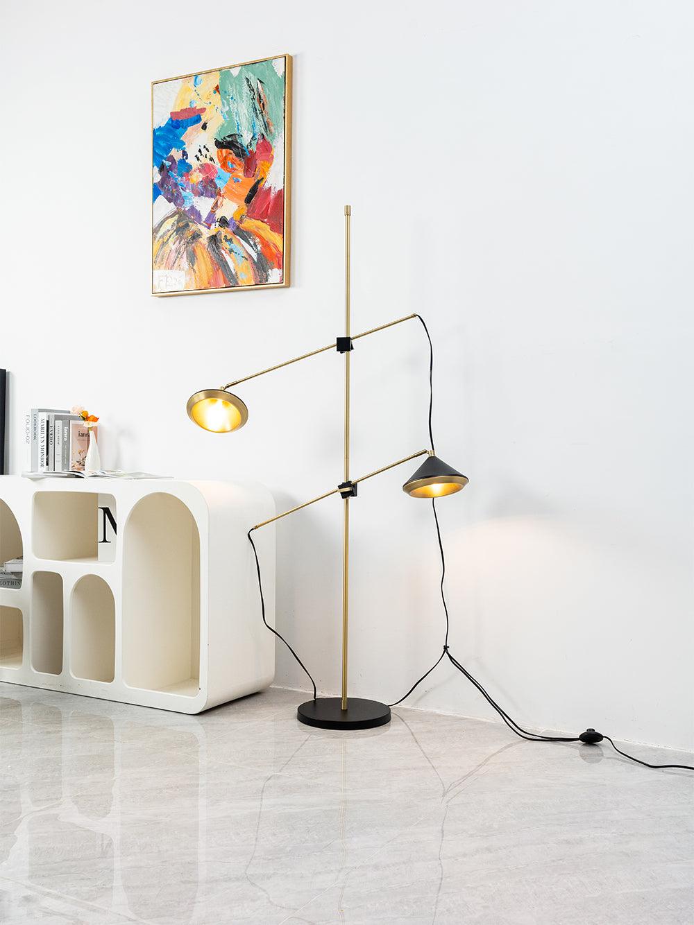 Mylirir Art Deco Messing-Stehleuchte