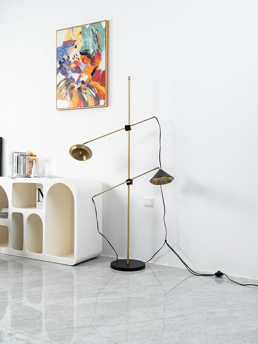 Mylirir Art Deco Messing-Stehleuchte