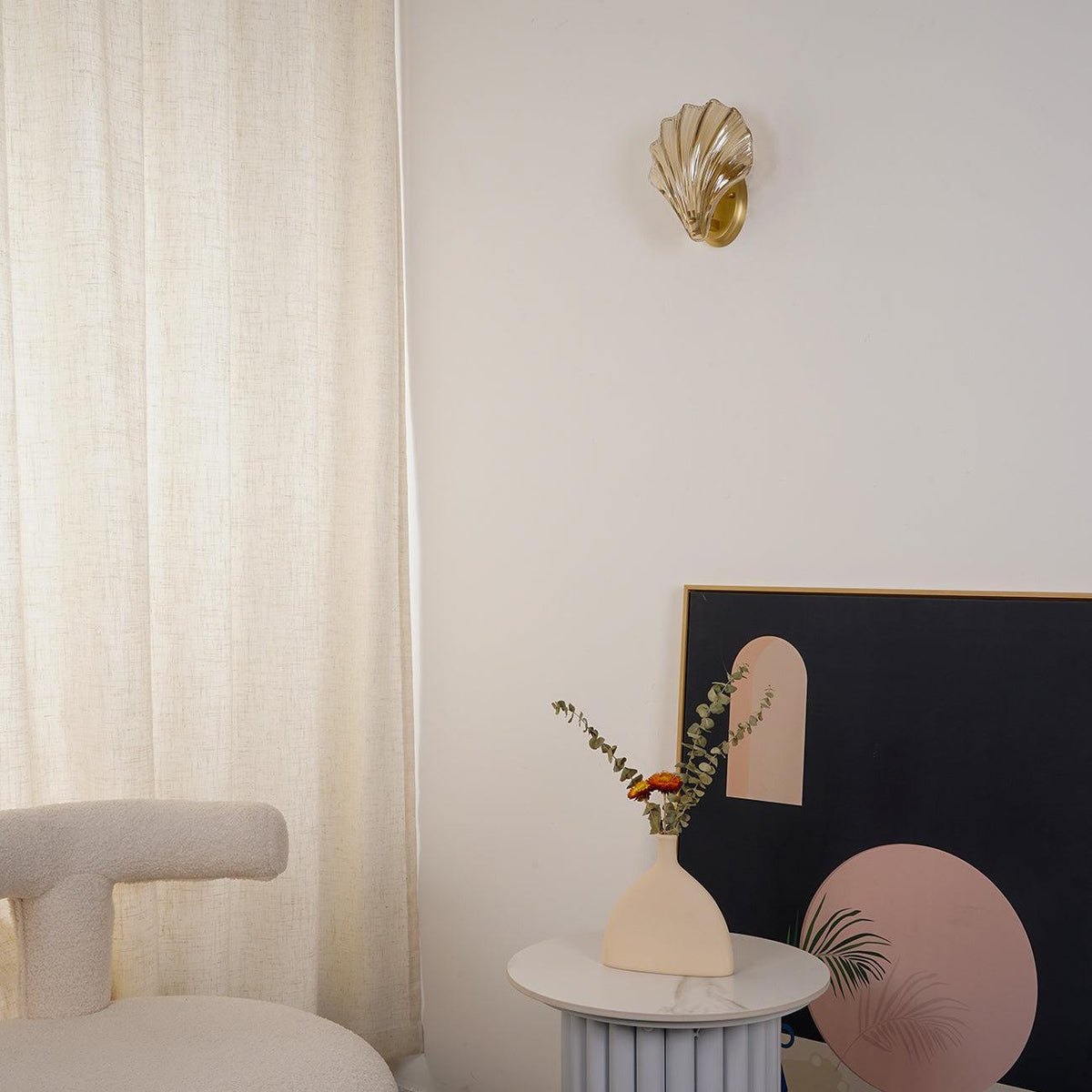Neo Premium Elegance Messing-Glas-Wandleuchte