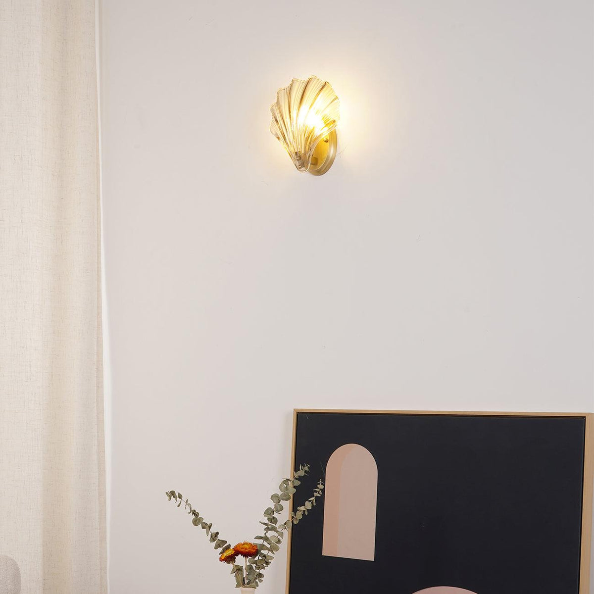 Neo Premium Elegance Messing-Glas-Wandleuchte