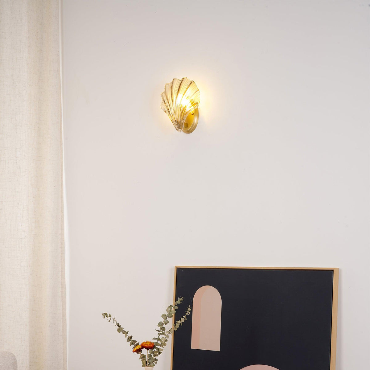 Neo Premium Elegance Messing-Glas-Wandleuchte