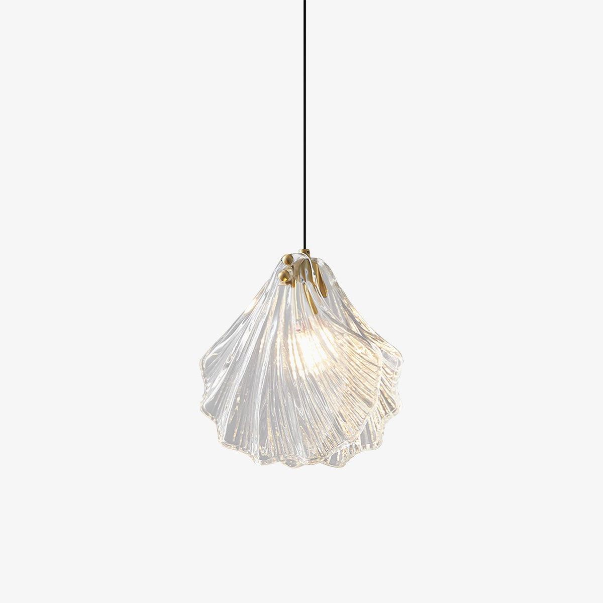 Veda Pendelleuchte aus Glas in Schalenform künstlerisch elegant