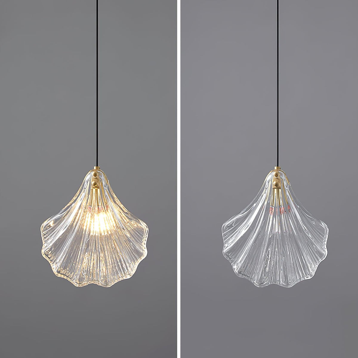 Veda Pendelleuchte aus Glas in Schalenform künstlerisch elegant