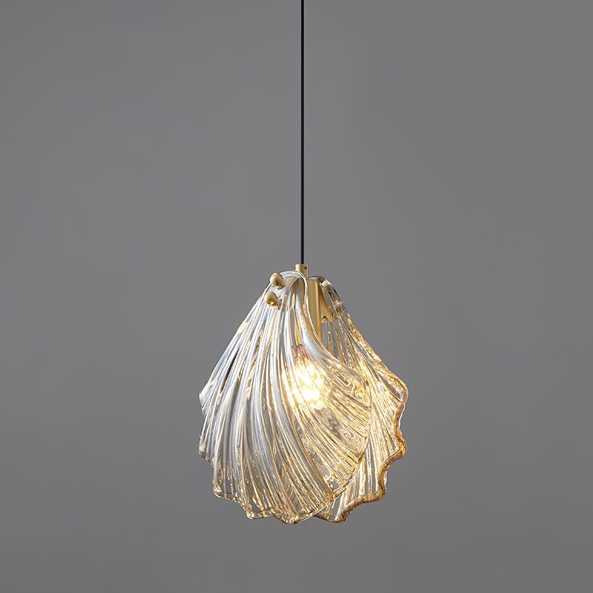 Covene Pendelleuchte skandinavisch Art Shell Swag und Cognac-Glas