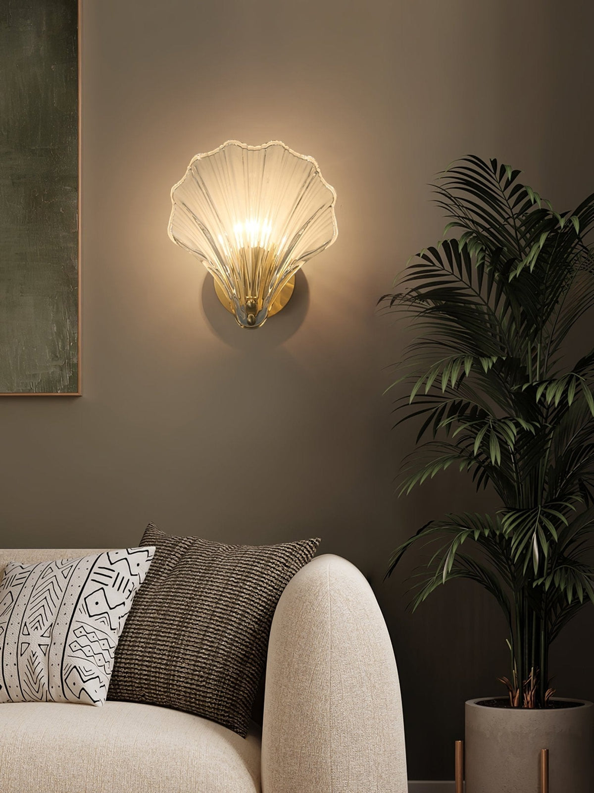 Neo Premium Elegance Messing-Glas-Wandleuchte