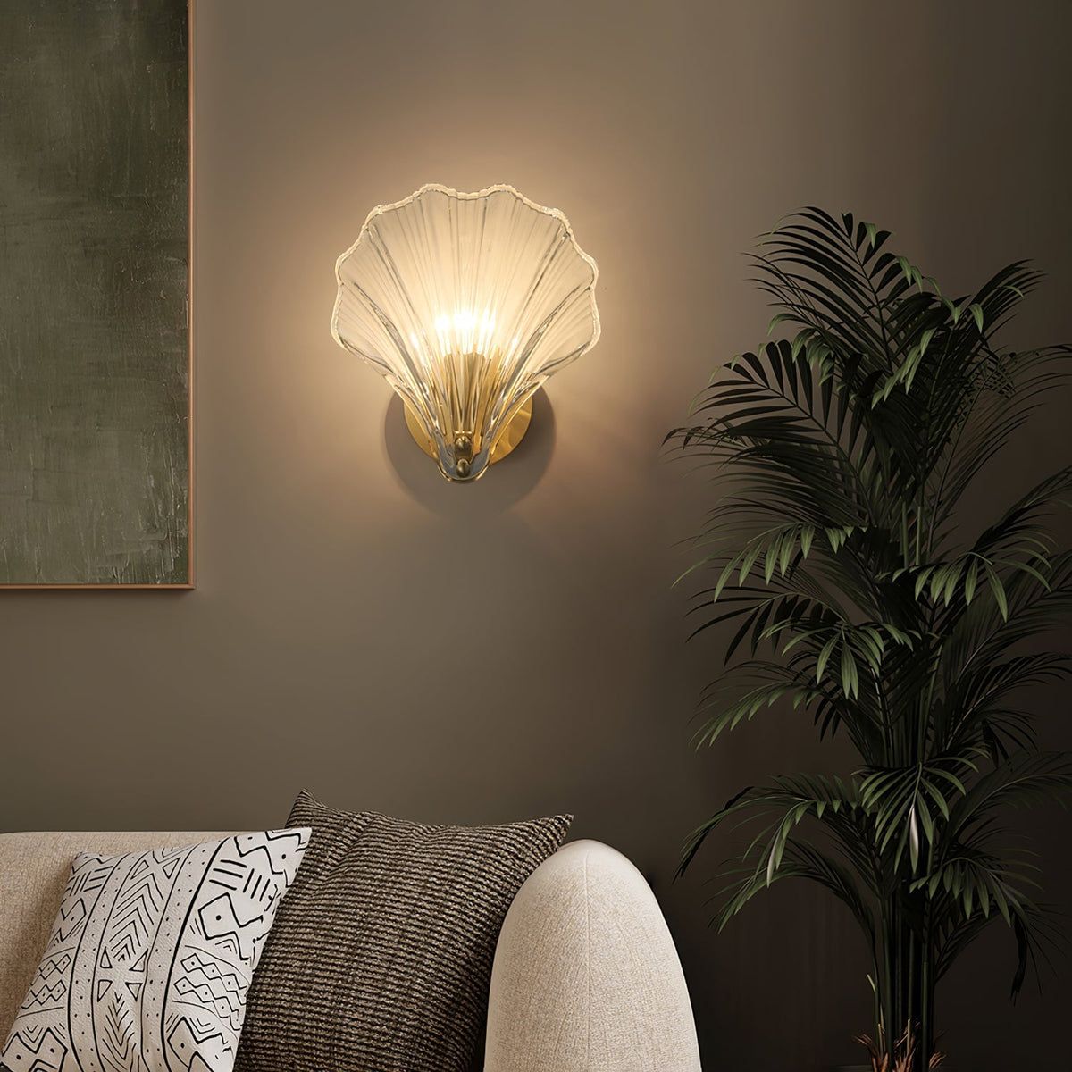 Neo Premium Elegance Messing-Glas-Wandleuchte