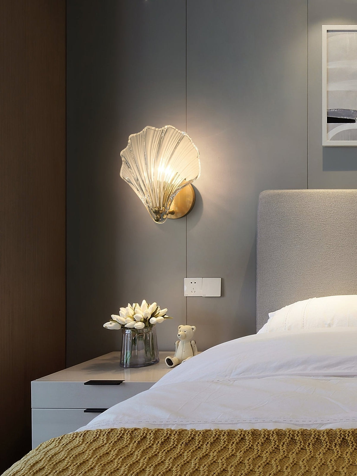Neo Premium Elegance Messing-Glas-Wandleuchte