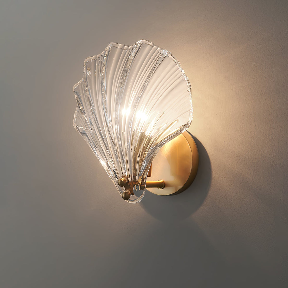 Neo Premium Elegance Messing-Glas-Wandleuchte