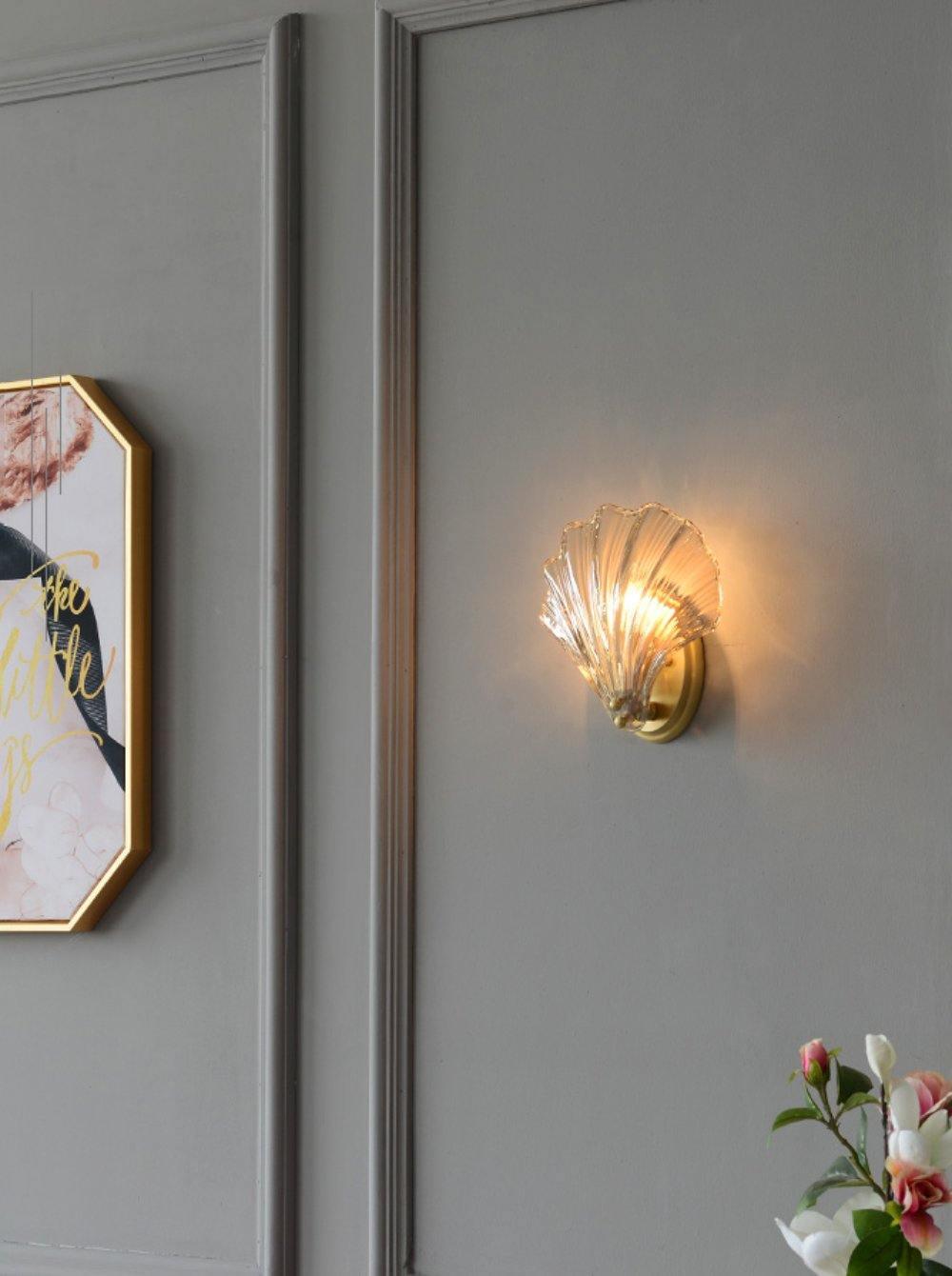 Neo Premium Elegance Messing-Glas-Wandleuchte