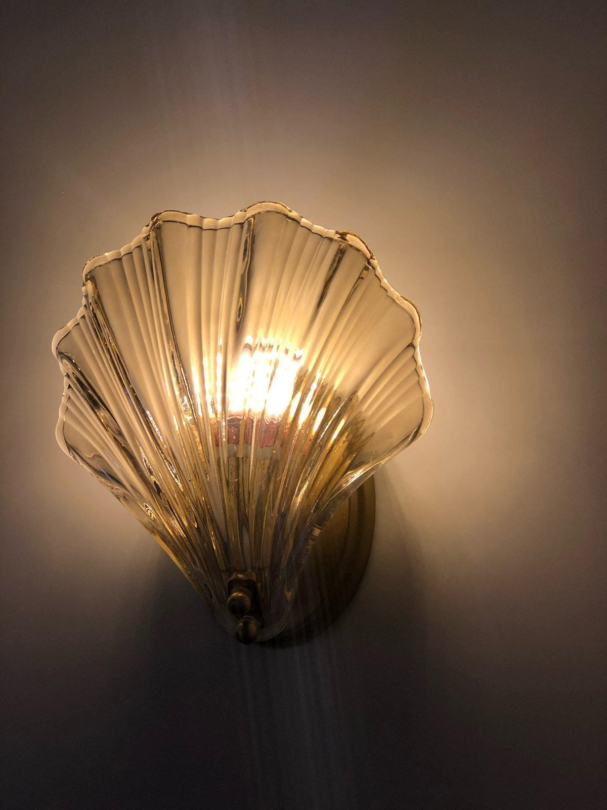 Neo Premium Elegance Messing-Glas-Wandleuchte