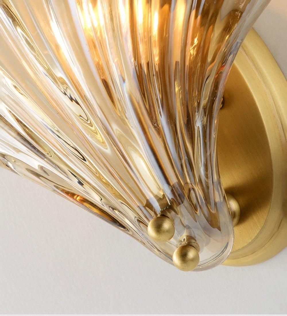 Neo Premium Elegance Messing-Glas-Wandleuchte