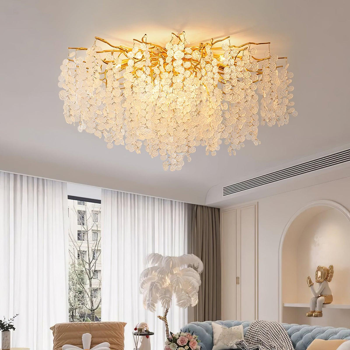 Glenor luxuriöse Deckenleuchte aus Aluminium