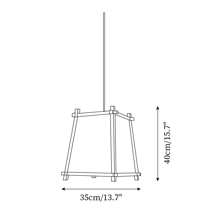 Ritta Pendelleuchte Stoff Geometrischer Rahmen
