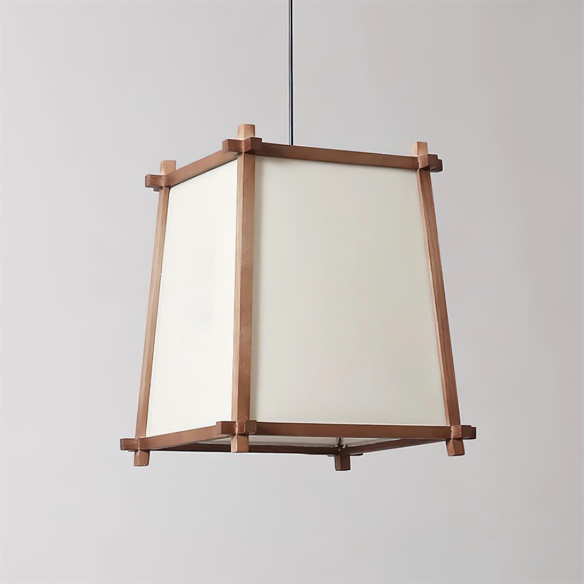 Ritta Pendelleuchte Stoff Geometrischer Rahmen