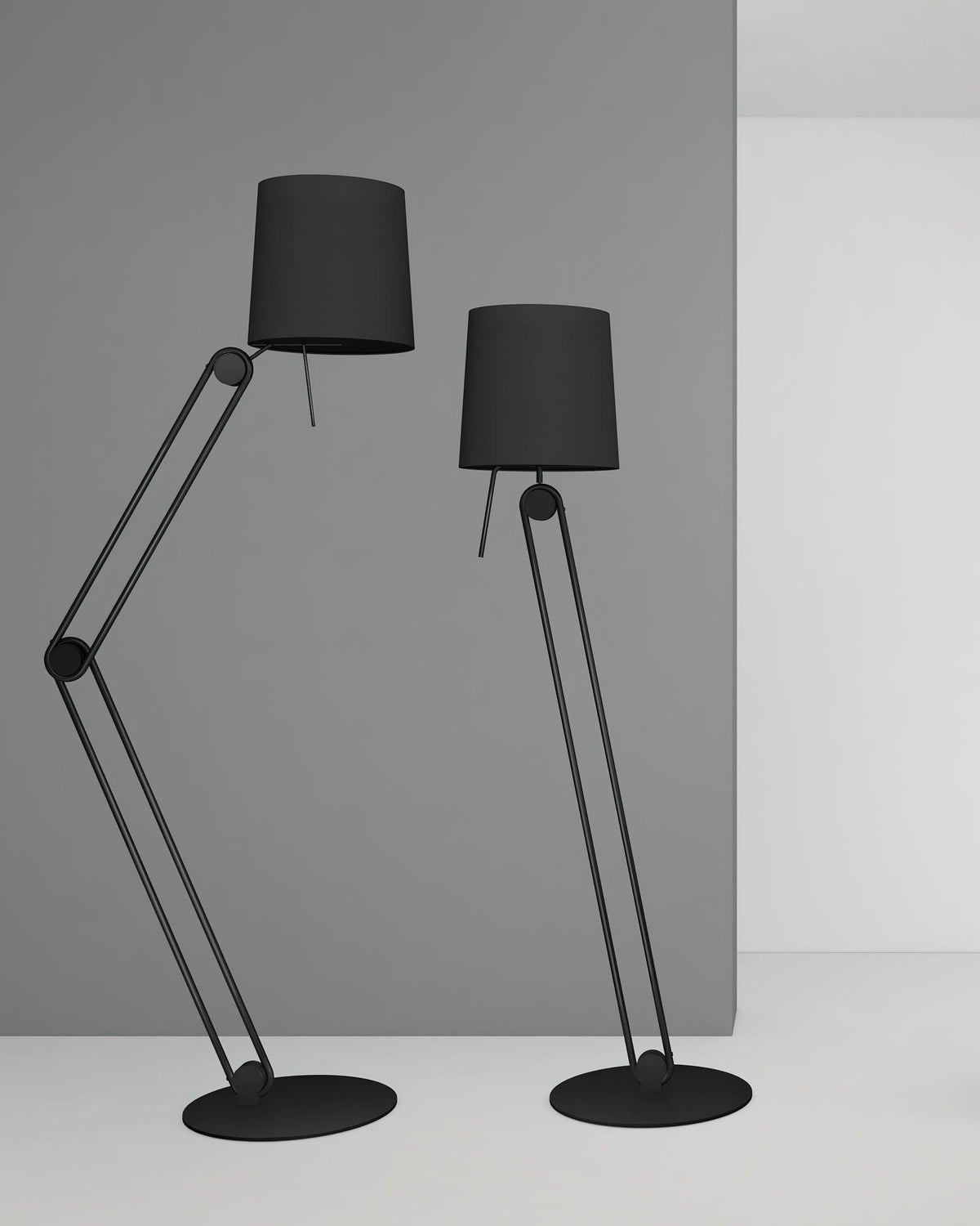 Zarina Minimalistische Stehleuchte aus Stoff