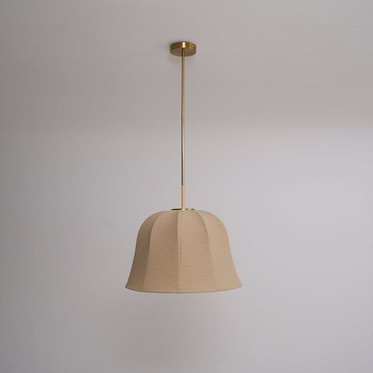 Fioalielle Vintage Stoff-Pendelleuchte Beige