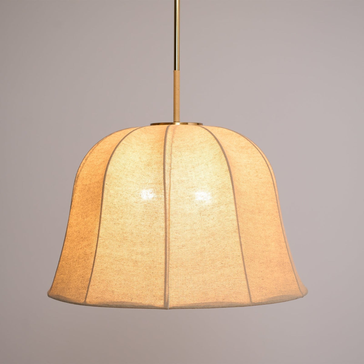 Fioalielle Vintage Stoff-Pendelleuchte Beige