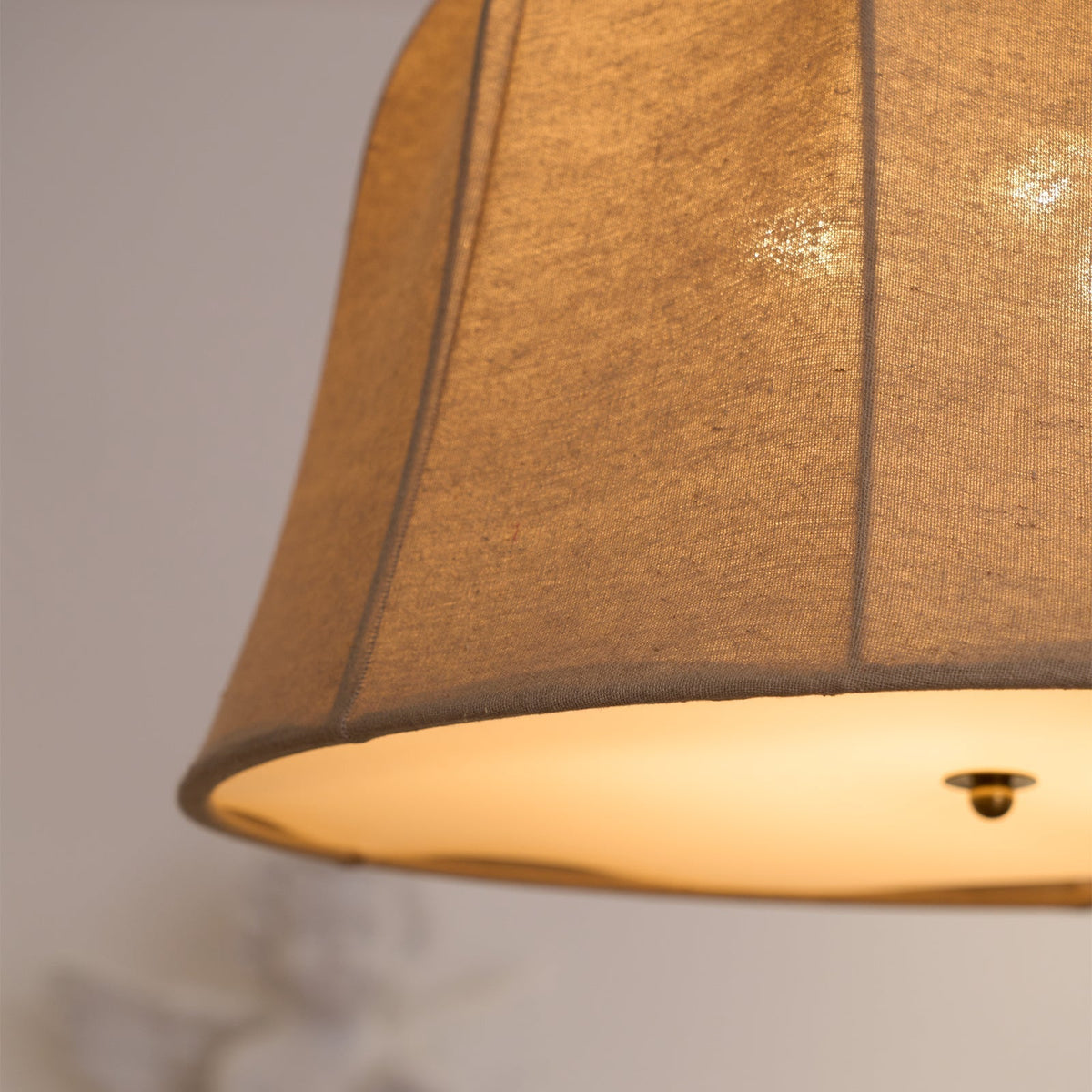 Fioalielle Vintage Stoff-Pendelleuchte Beige