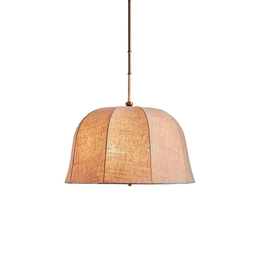 Fioalielle Vintage Stoff-Pendelleuchte Beige