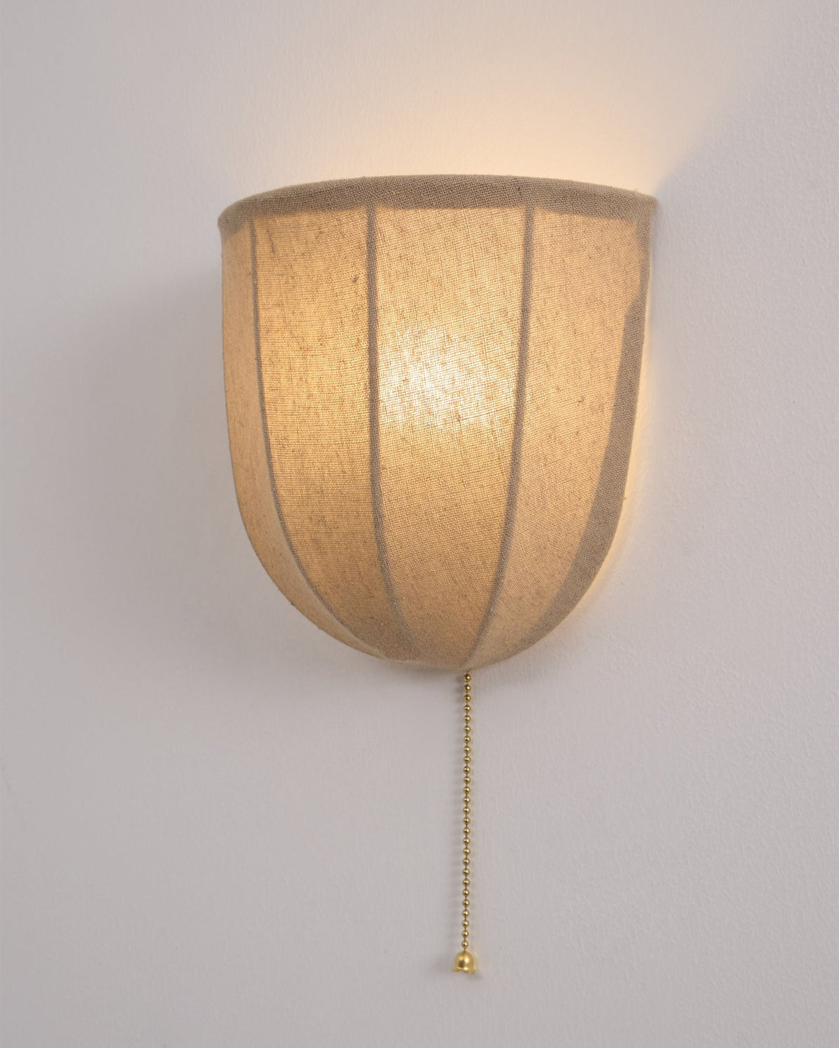 Griswold Wandleuchte aus natürlichem Leinenstoff