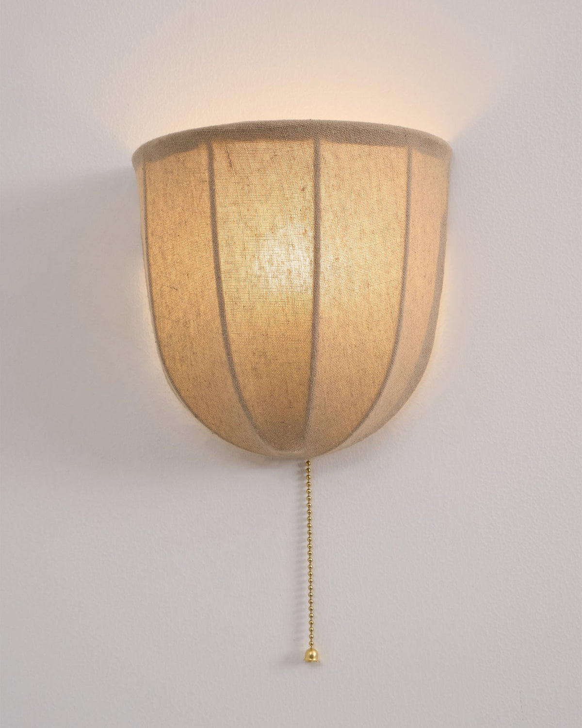 Griswold Wandleuchte aus natürlichem Leinenstoff