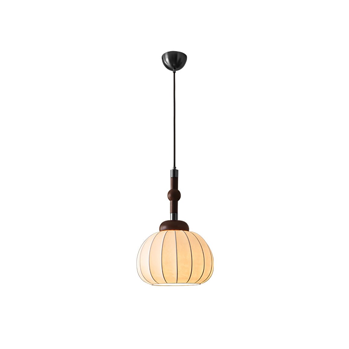Livenor Pendelleuchte aus Seide und Holz im skandinavischen Stil