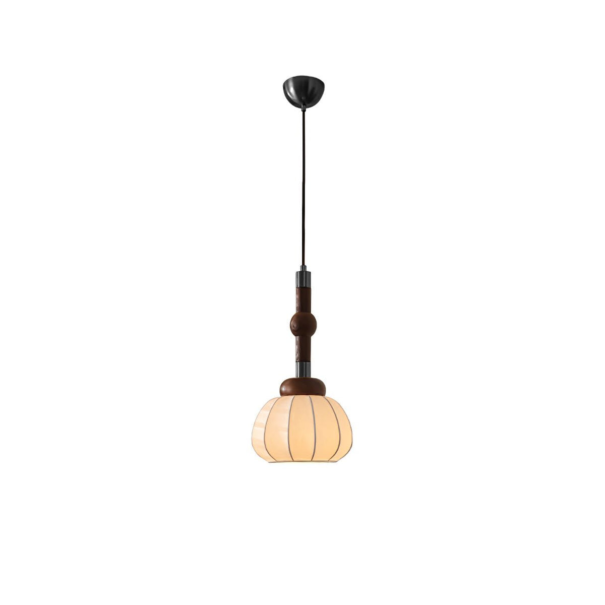 Livenor Pendelleuchte aus Seide und Holz im skandinavischen Stil