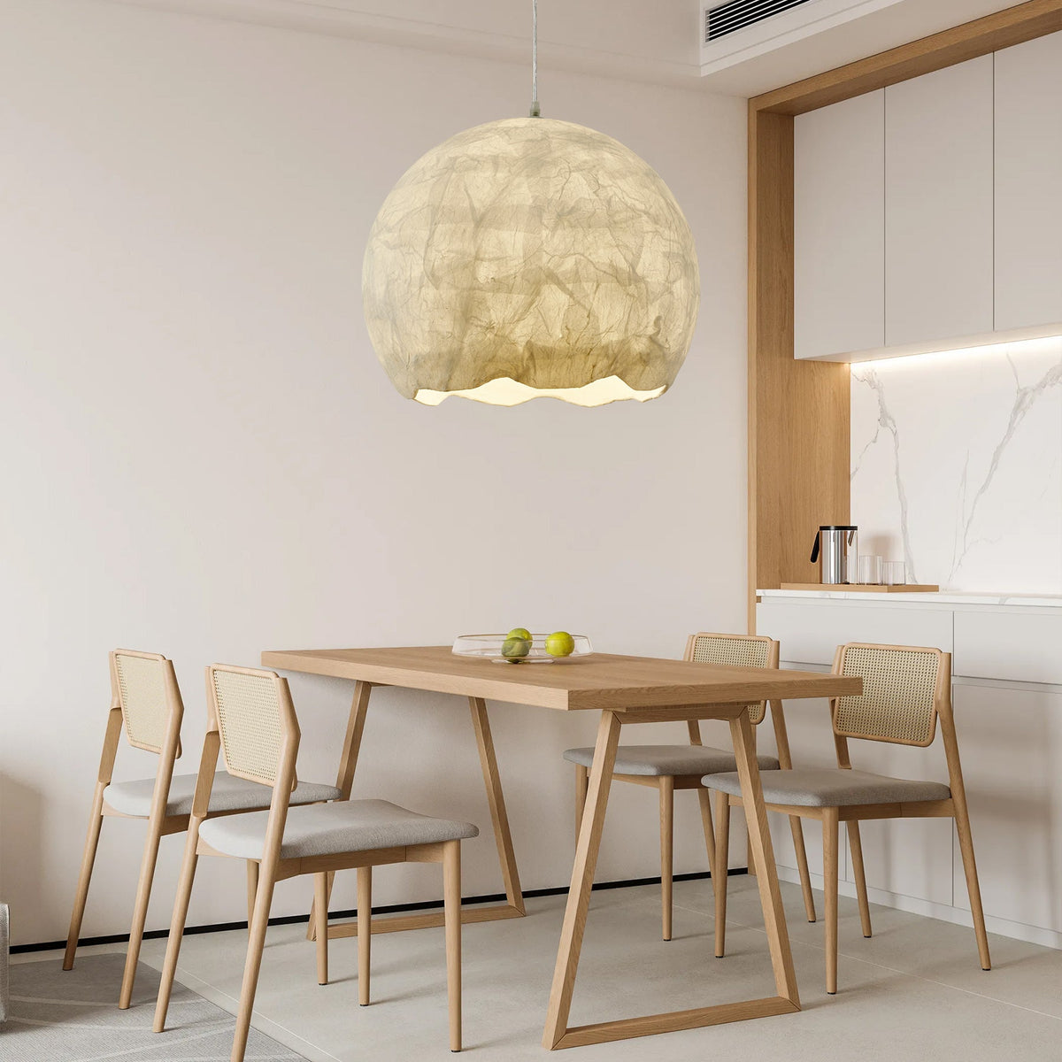 Nest Pendelleuchte aus organischer Seide