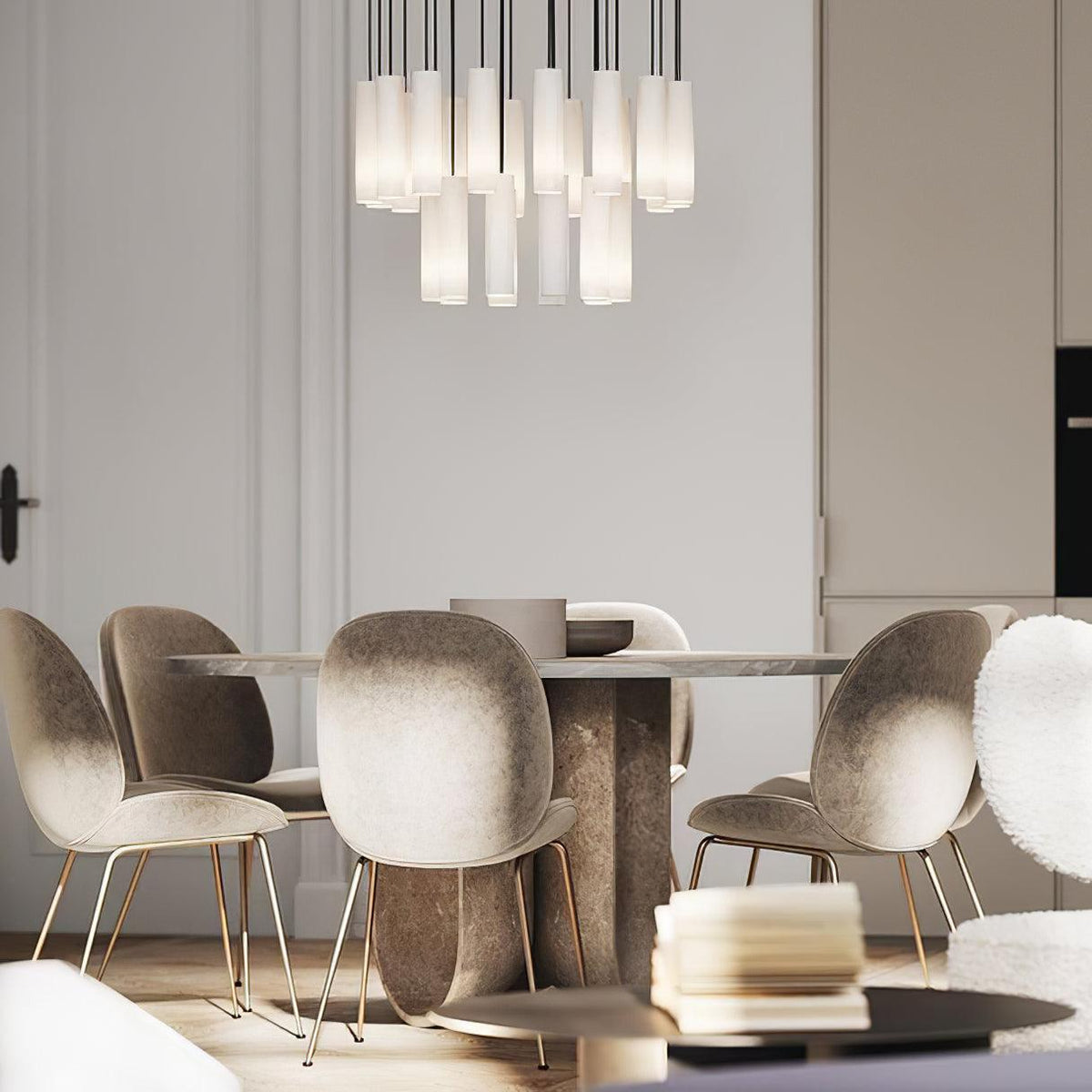 Lunexi Cluster Alabaster Pendelleuchte